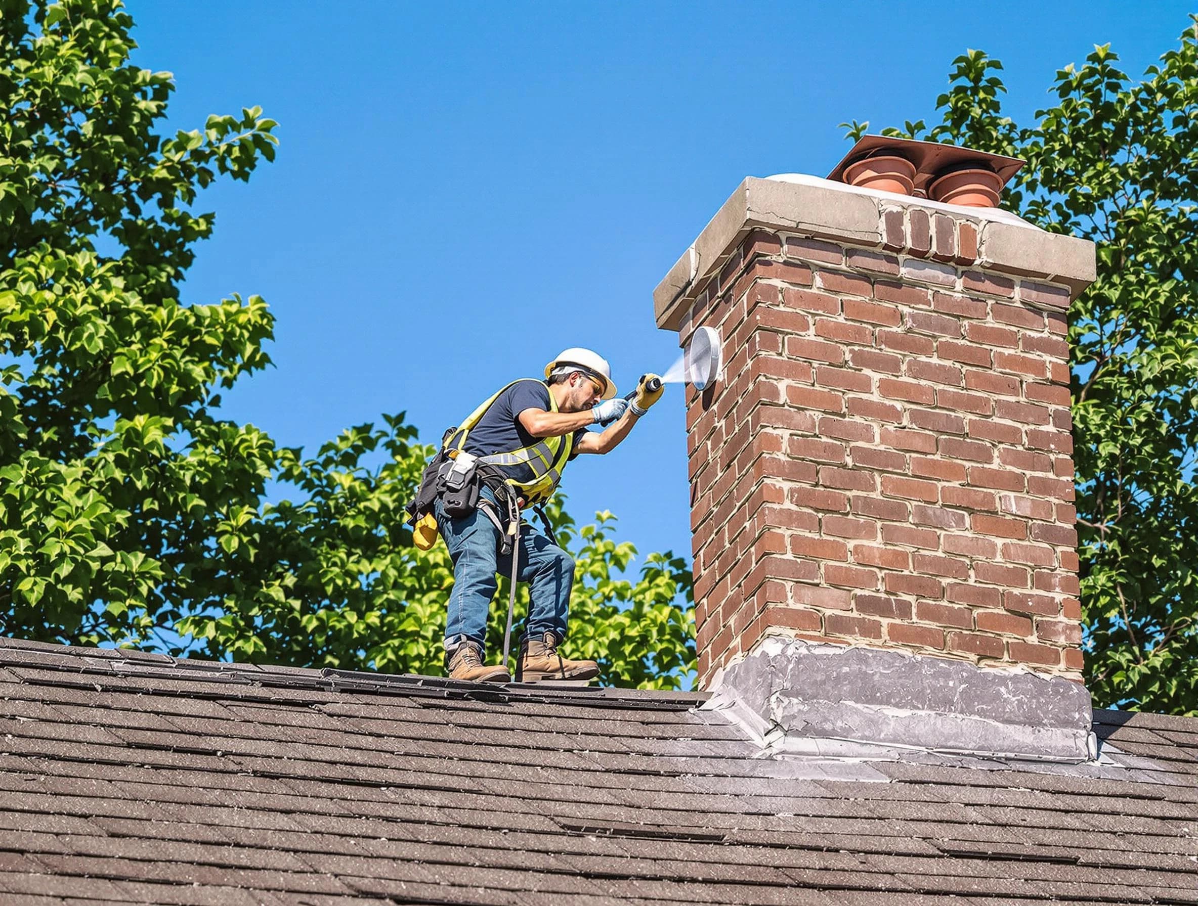 Hueytown Chimney Sweep performing an inspection with advanced tools in Hueytown, AL