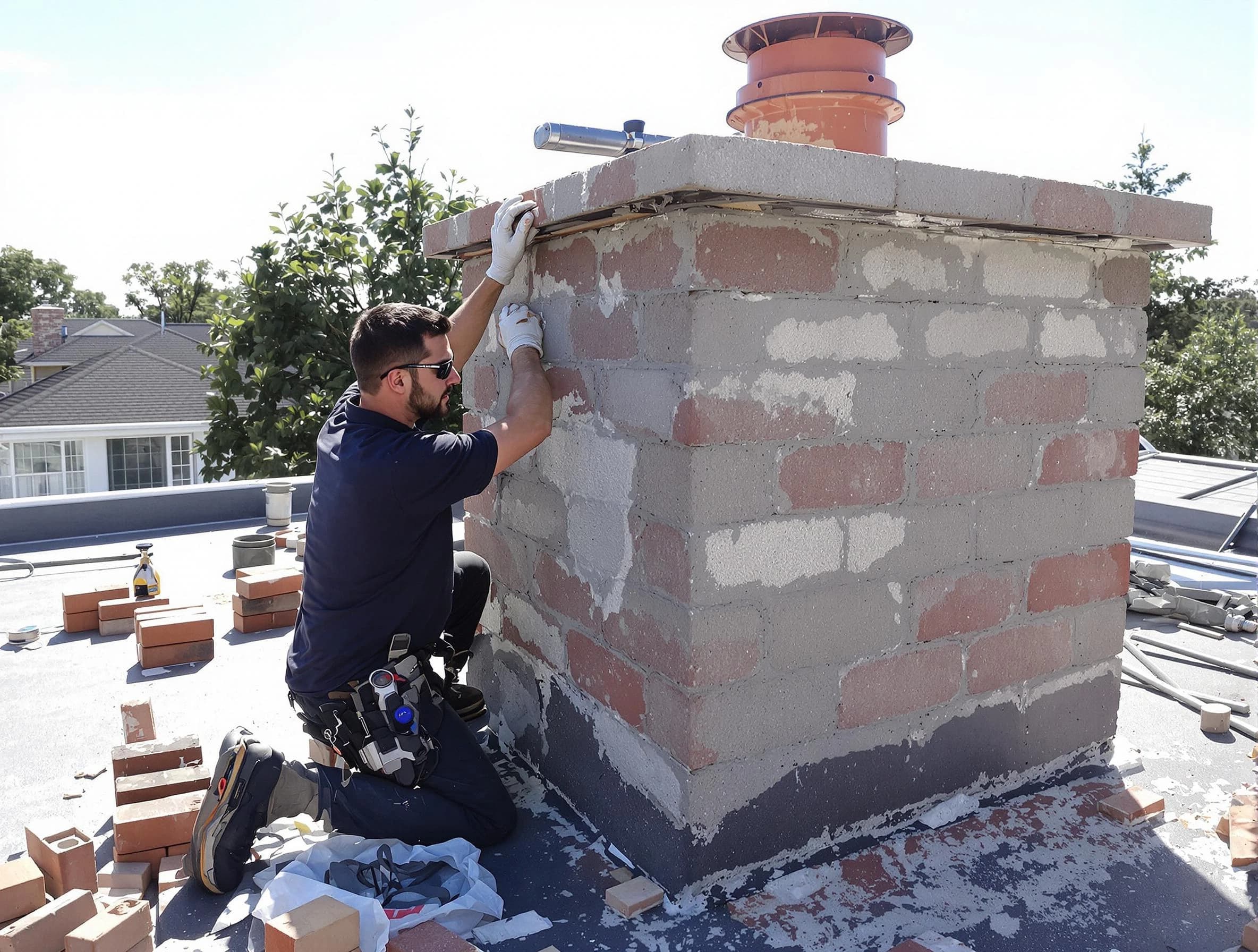 Advanced chimney repair process by Hueytown Chimney Sweep in Hueytown, AL