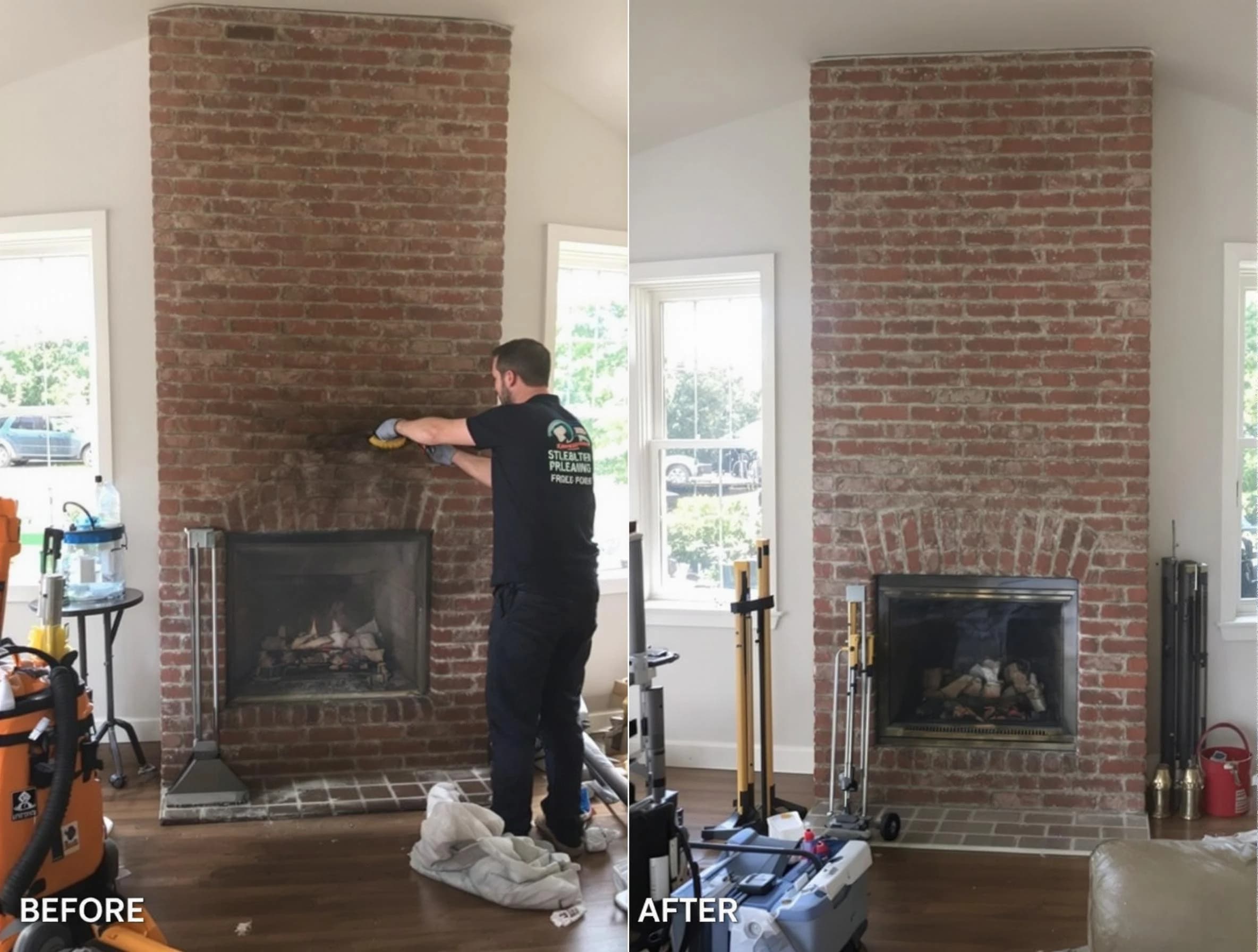 Finished chimney sweeping service by Hueytown Chimney Sweep in Hueytown, AL