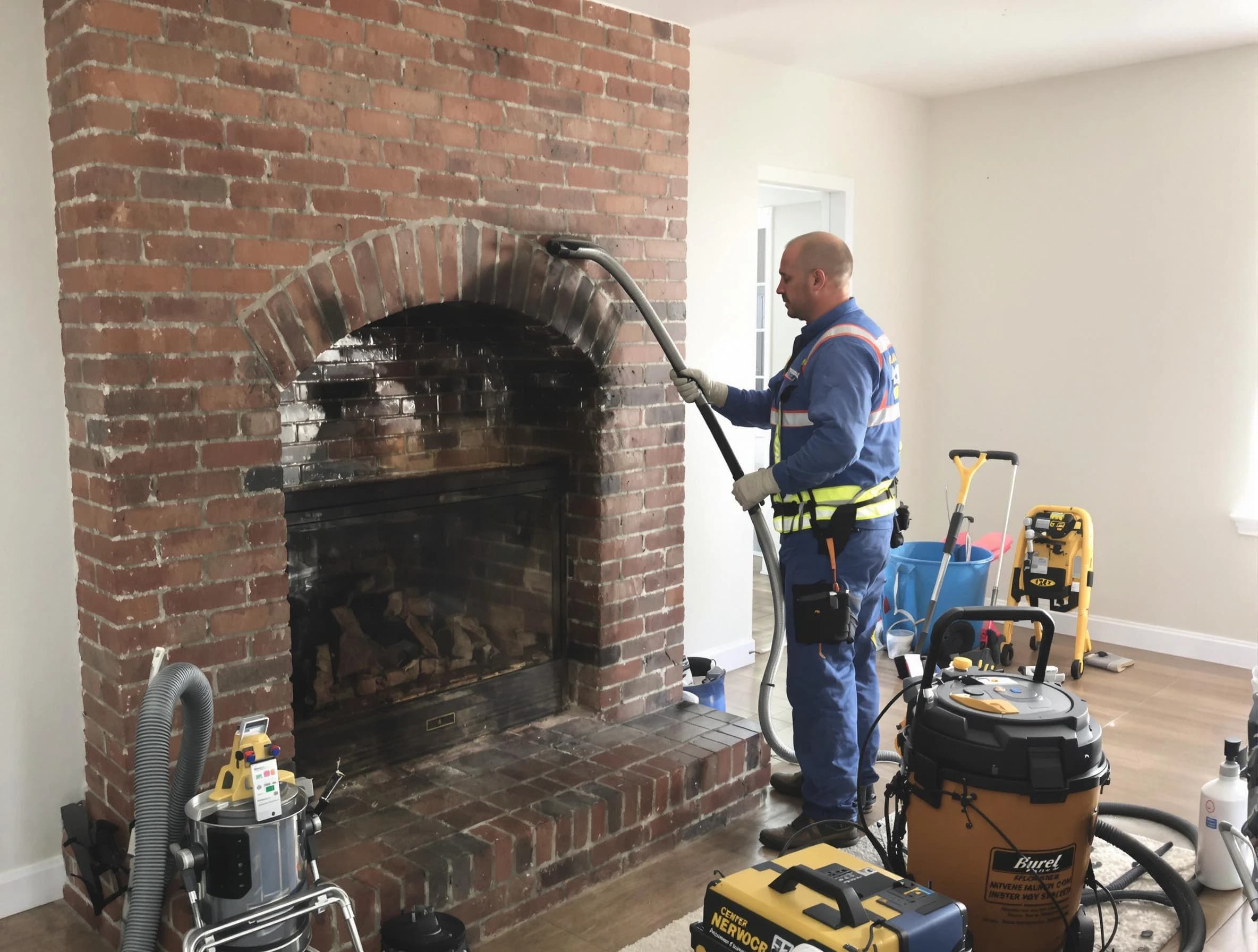 Hueytown Chimney Sweep expert performing detailed chimney sweep in Hueytown, AL