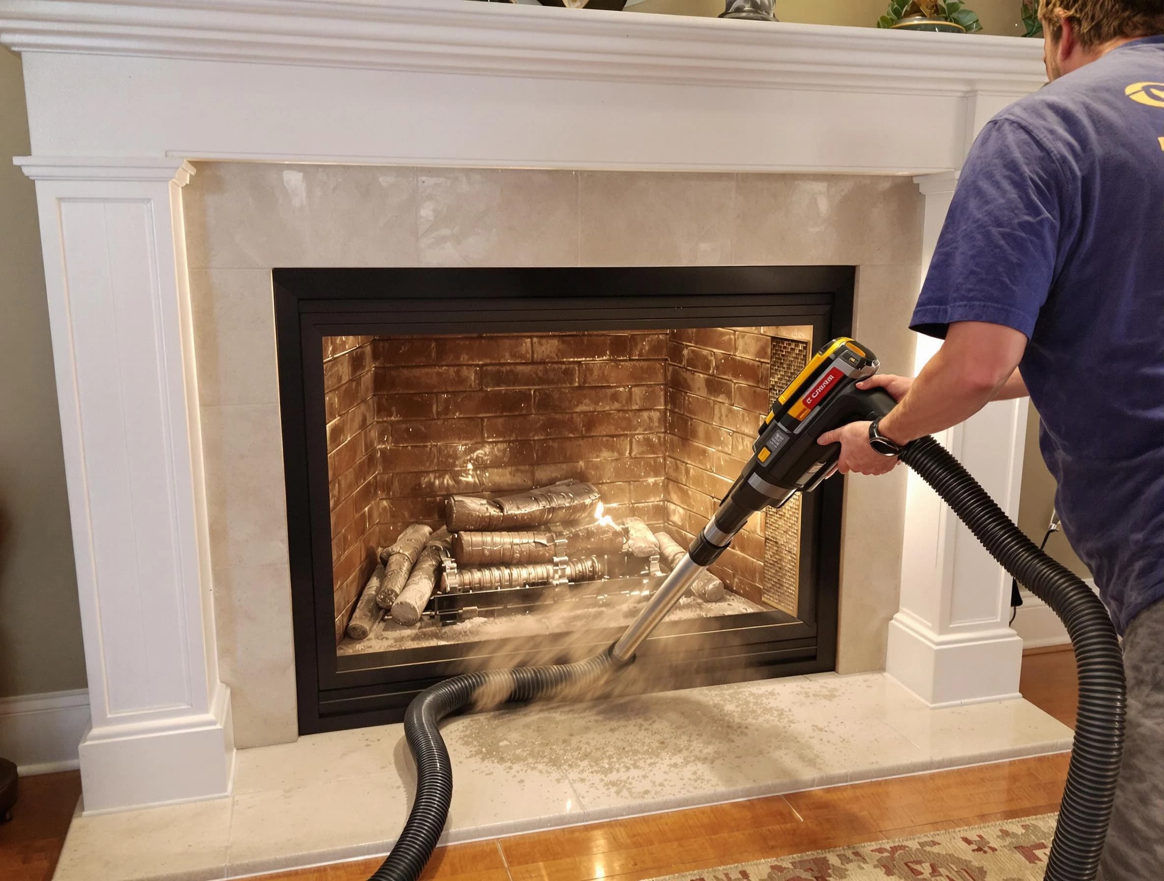 Fireplace cleaning performed by Hueytown Chimney Sweep in Hueytown, AL