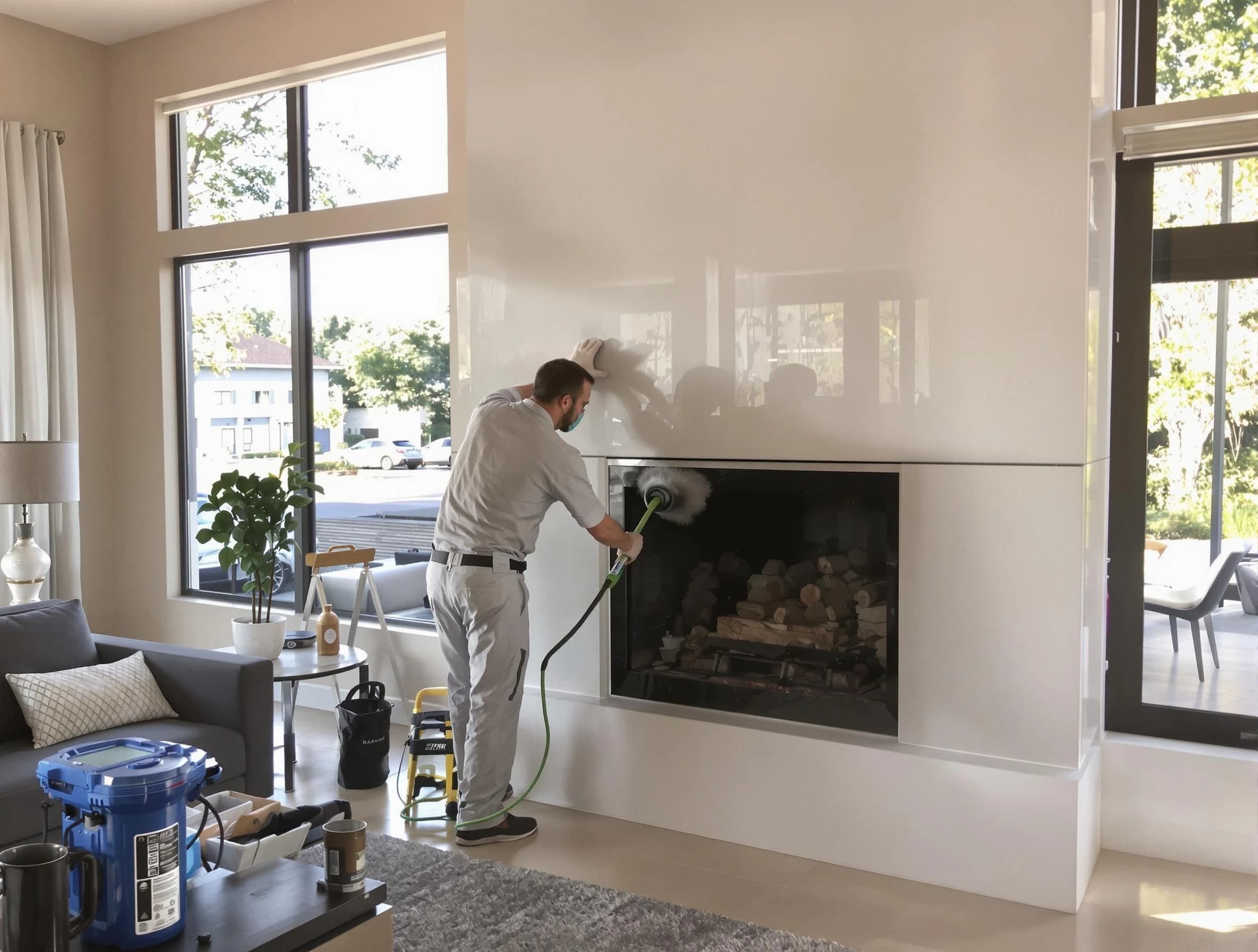 Hueytown Chimney Sweep performing thorough soot removal in Hueytown, AL