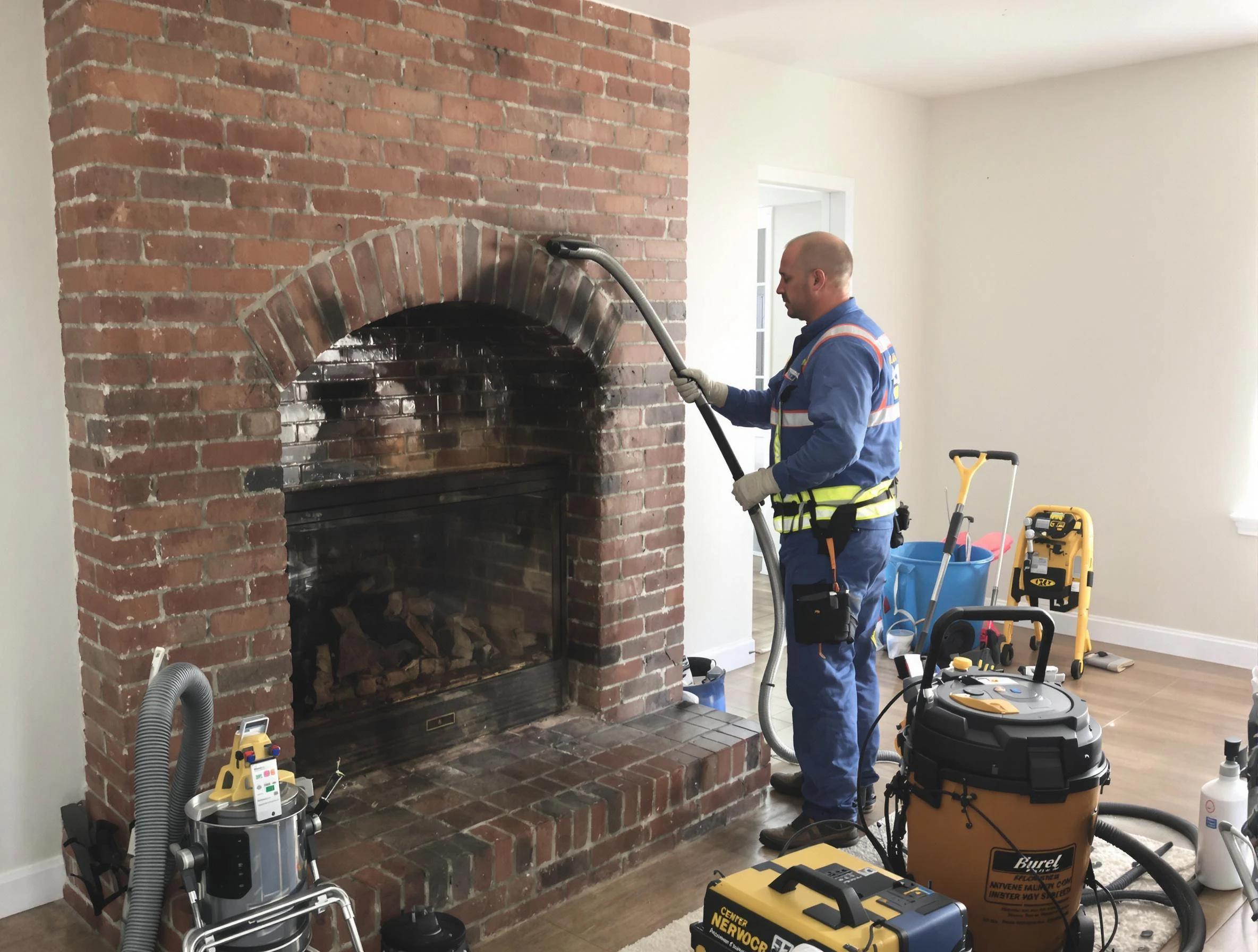 Hueytown Chimney Sweep expert performing detailed chimney sweep in Hueytown, AL