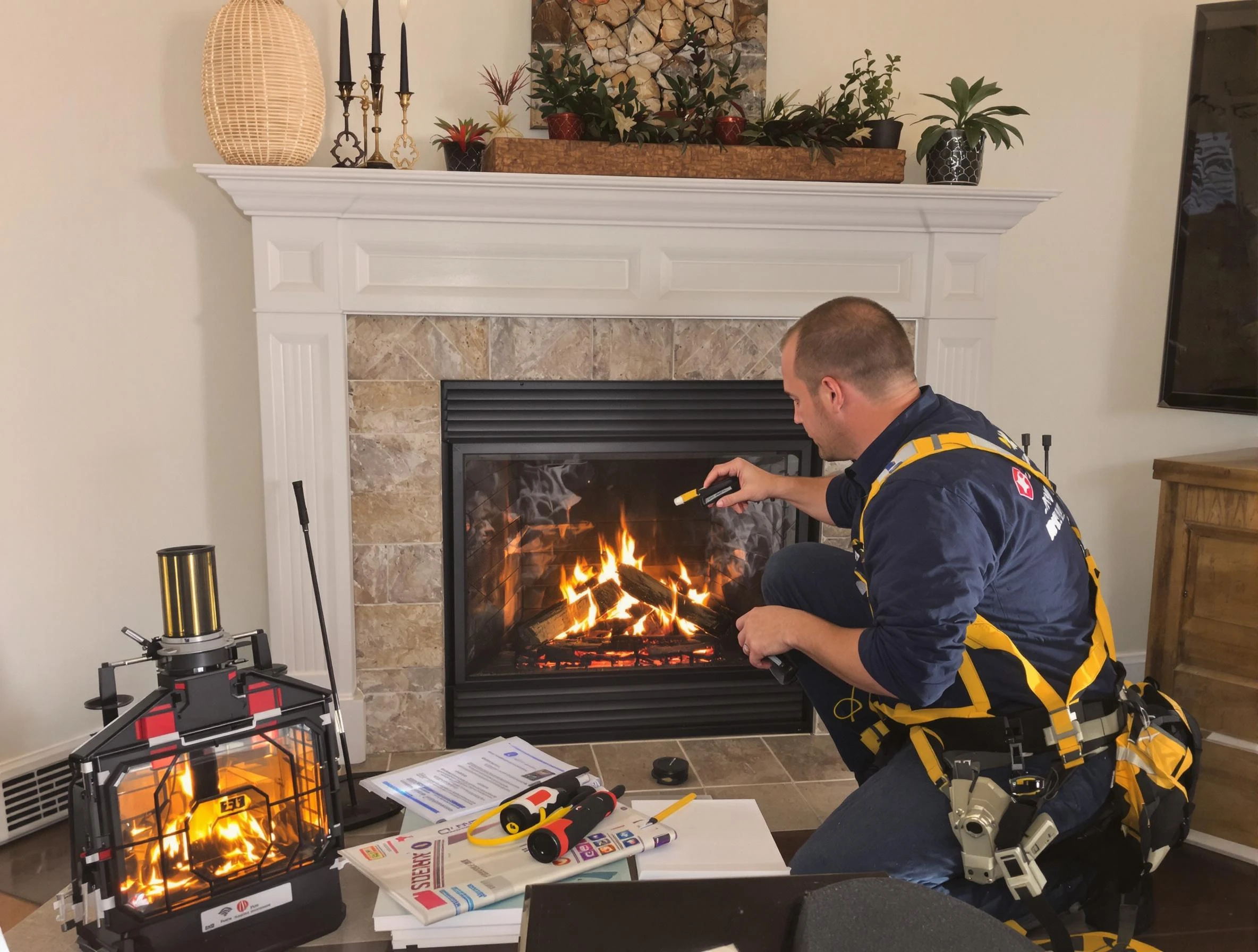 Safety-focused fireplace inspection by Hueytown Chimney Sweep in Hueytown, AL